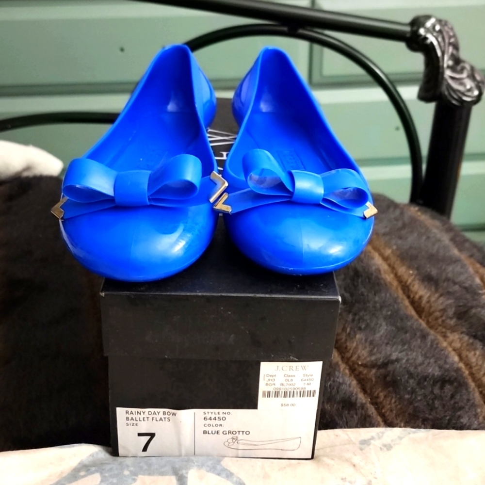 Jcrew jelly ballet flats- EUC with original box